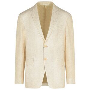 Etro Blazer In Cream Linen Blend Men
